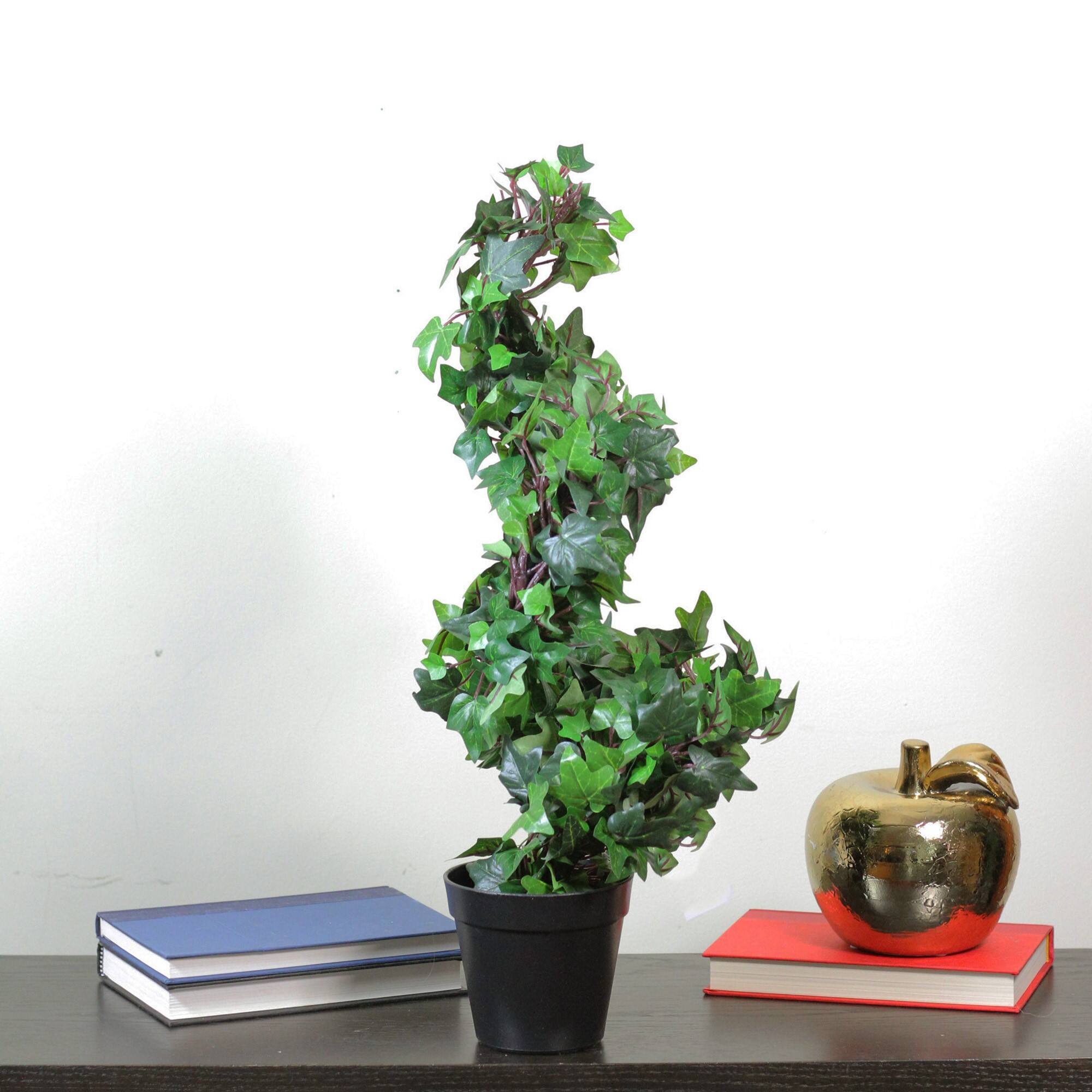 22.5" Artificial Winding English Ivy Spiral Shaped Shrub